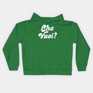 Che Vuoi? Italian Gesture Typography Design Kids Hoodie